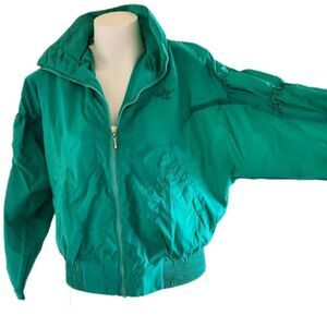 eSport small teal vintage batwing sports jacket 80s 90s unisex River Edge